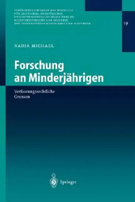 Cover of Forschung an Minderjährigen