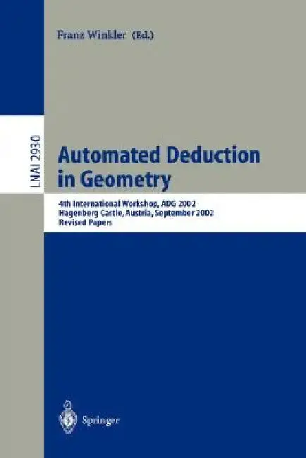 Cover of Automated Deduction in Geometry