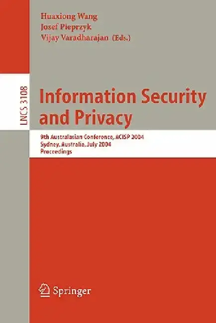 Cover of Information Security and Privacy