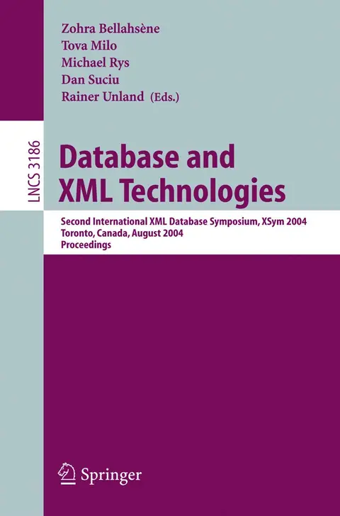 Cover of Database and XML Technologies