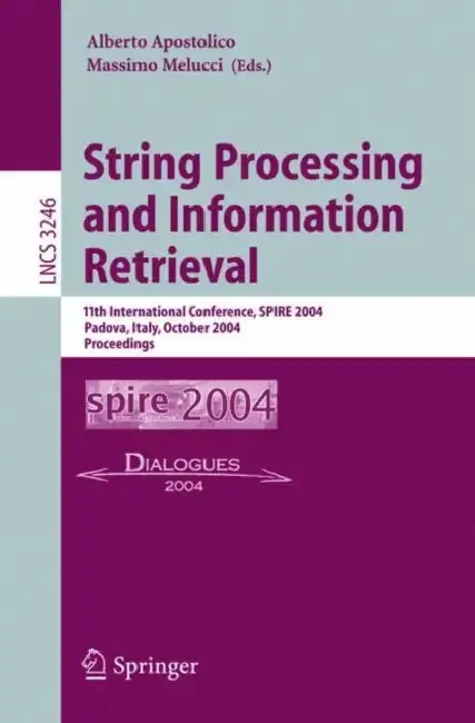 Cover of String Processing and Information Retrieval