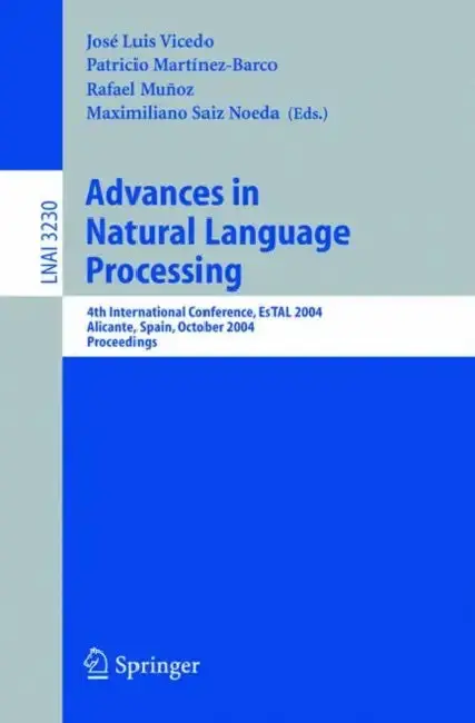 Cover of Advances in Natural Language Processing