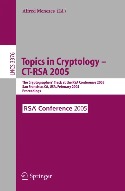 Cover of Topics in Cryptology -- CT-RSA 2005