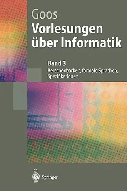 Cover of Vorlesungen Über Informatik
