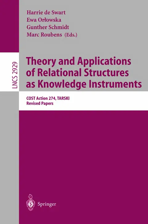 Cover of Theory and Applications of Relational Structures as Knowledge Instruments