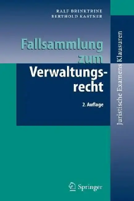 Cover of Fallsammlung Zum Verwaltungsrecht