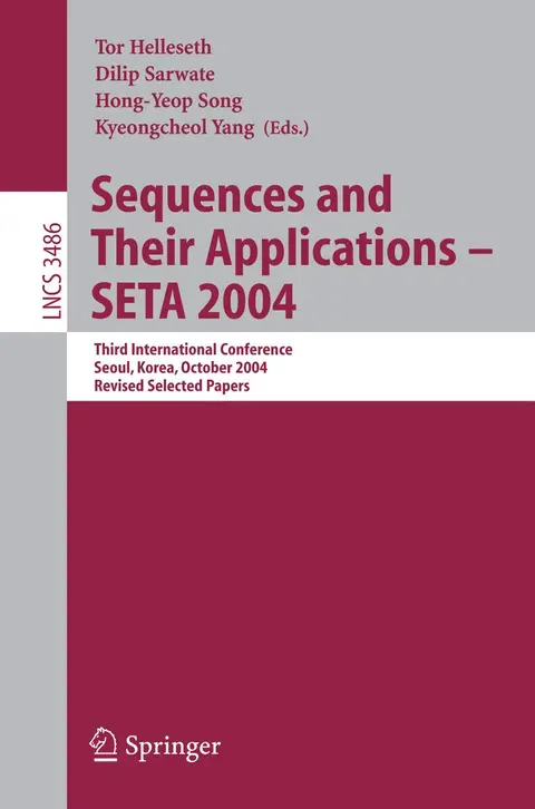 Cover of Sequences and Their Applications - SETA 2004