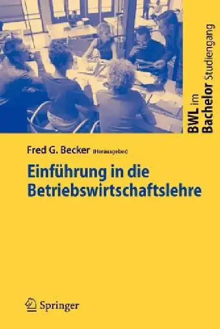 Cover of Einführung in Die Betriebswirtschaftslehre