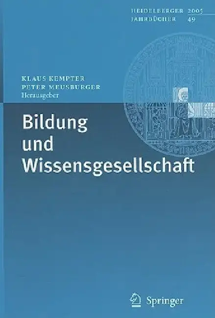 Cover of Bildung Und Wissensgesellschaft