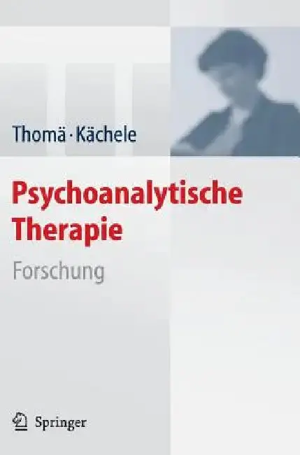 Cover of Psychoanalytische Therapie