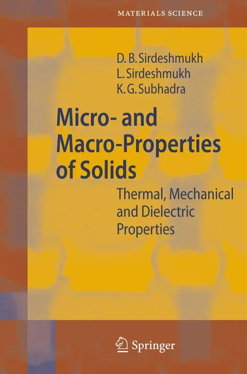 Cover of Micro- and Macro-Properties of Solids
