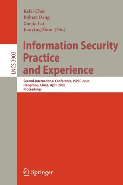 Cover of Information Security Practice and Experience