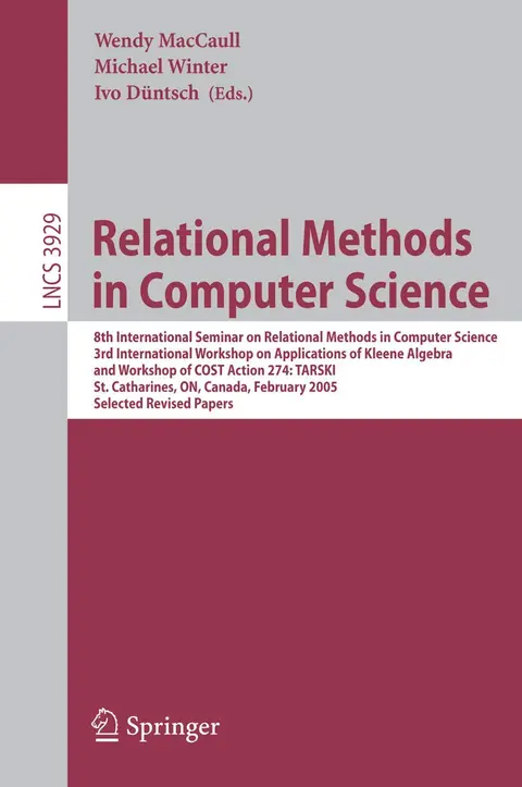 Cover of Relational Methods in Computer Science