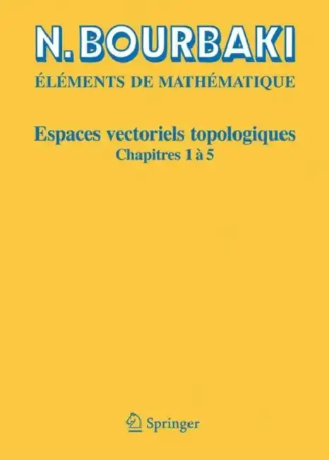 Cover of Espaces Vectoriels Topologiques