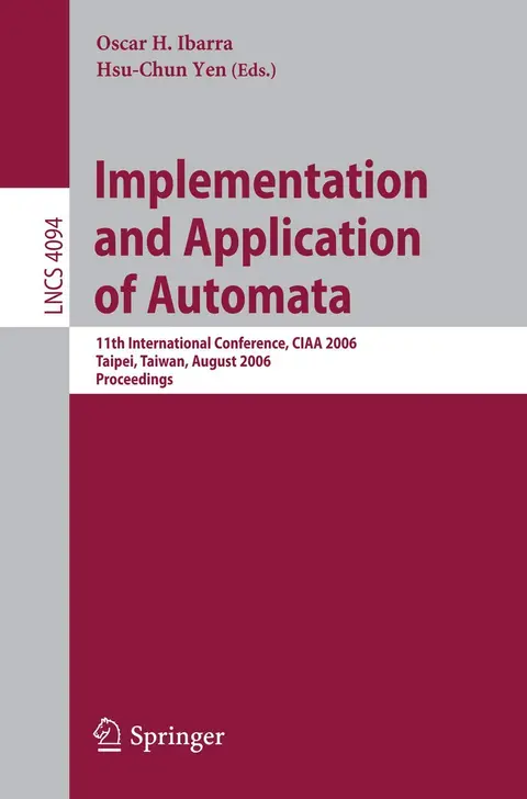Cover of Implementation and Application of Automata