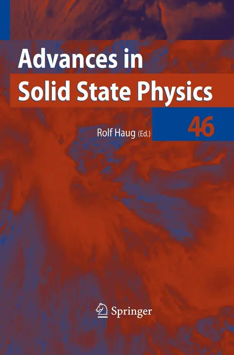 Cover of Advances in Solid State Physics