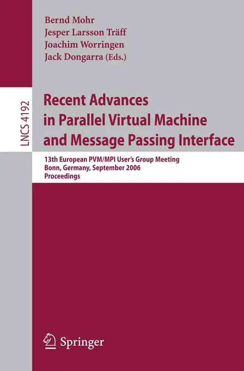 Cover of Recent Advances in Parallel Virtual Machine and Message Passing Interface