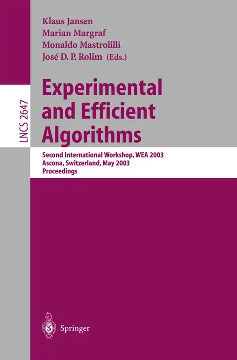 Cover of Experimental and Efficient Algorithms