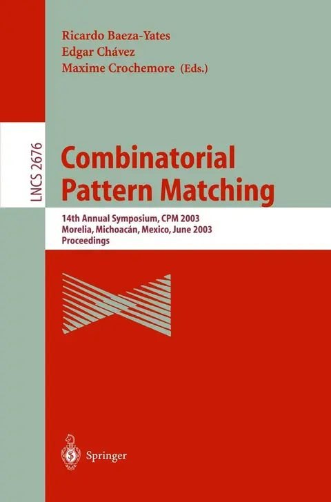 Cover of Combinatorial Pattern Matching