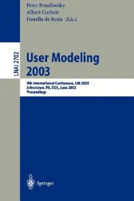 Cover of User Modeling 2003