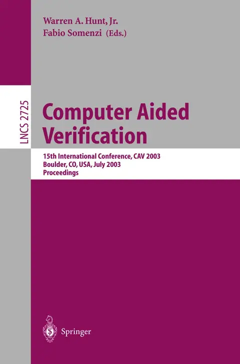 Cover of Computer Aided Verification