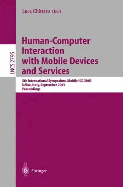 Cover of Human-Computer Interaction with Mobile Devices and Services