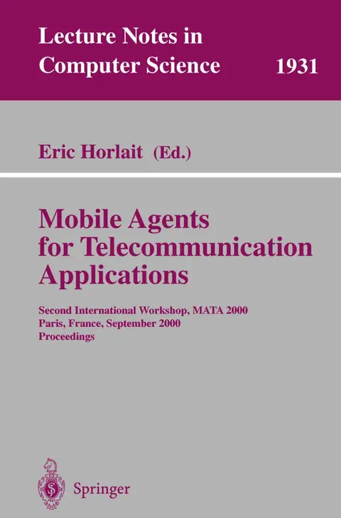 Cover of Mobile Agents for Telecommunication Applications