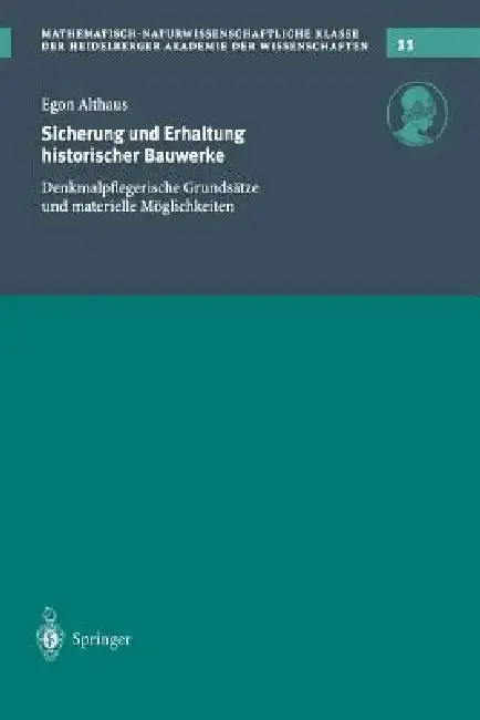 Cover of Sicherung Und Erhaltung Historischer Bauwerke