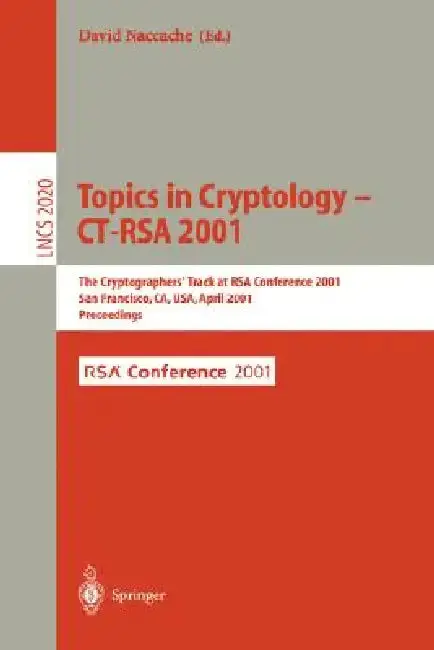 Cover of Topics in Cryptology - Ct-Rsa 2001