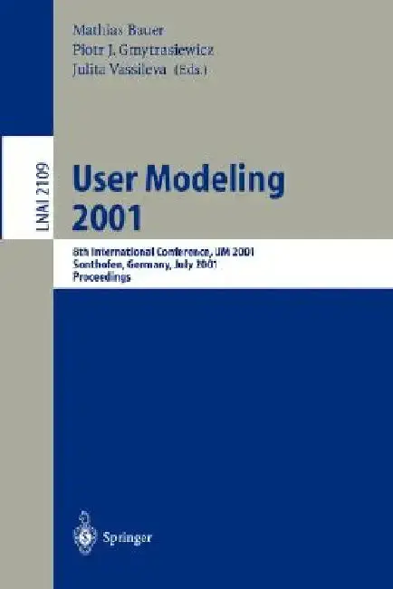 Cover of User Modeling 2001