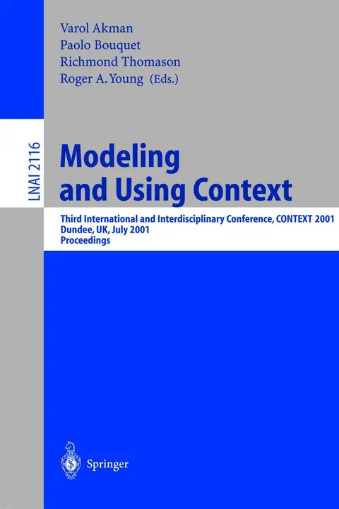 Cover of Modeling and Using Context
