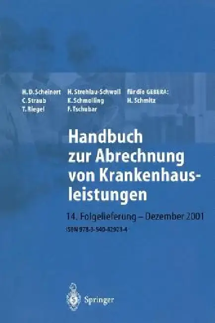 Cover of Handbuch Zur Abrechnung Von Krankenhausleistungen
