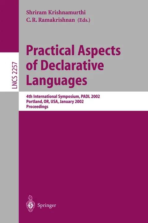 Cover of Practical Aspects of Declarative Languages