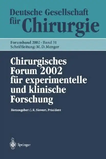 Cover of Chirurgisches Forum 2002