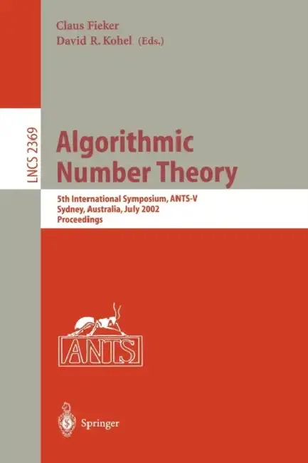 Cover of Algorithmic Number Theory