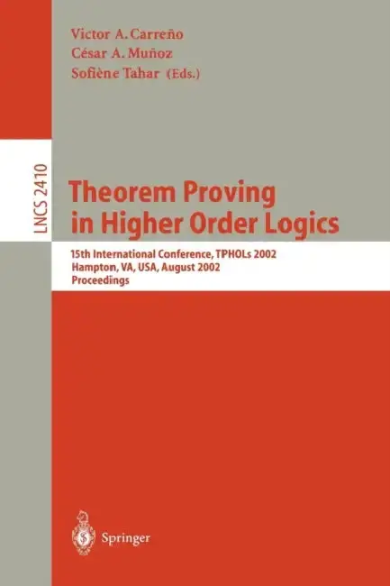 Cover of Theorem Proving in Higher Order Logics