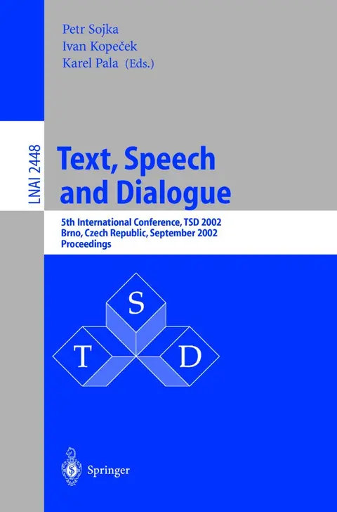 Cover of Text, Speech and Dialogue