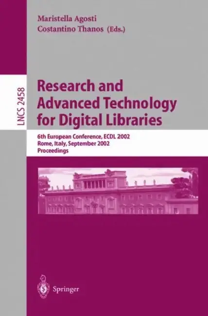 Cover of Research and Advanced Technology for Digital Libraries