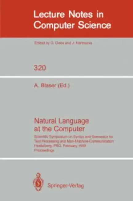 Cover of Natural Language at the Computer