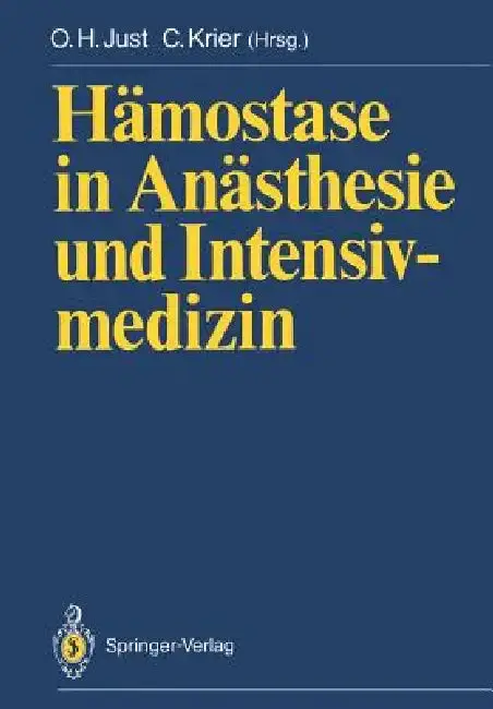 Cover of Hämostase in Anästhesie Und Intensivmedizin