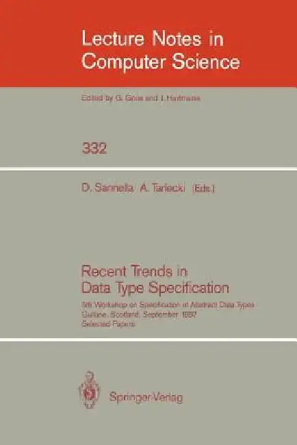 Cover of Recent Trends in Data Type Specification