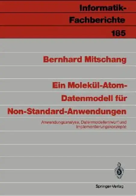 Cover of Ein Molekül-Atom-Datenmodell Für Non-Standard-Anwendungen