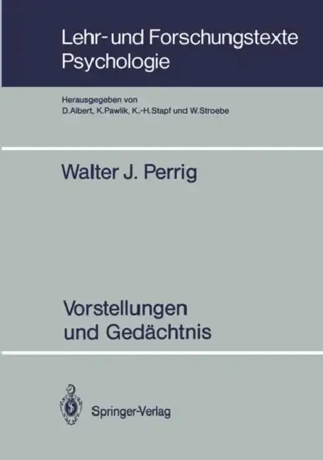 Cover of Vorstellungen Und Gedächtnis