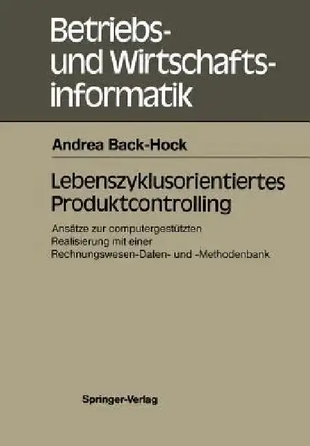 Cover of Lebenszyklusorientiertes Produktcontrolling
