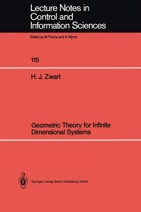 Cover of Geometric Theory for Infinite Dimensional Systems