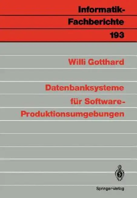 Cover of Datenbanksysteme Für Software-Produktionsumgebungen