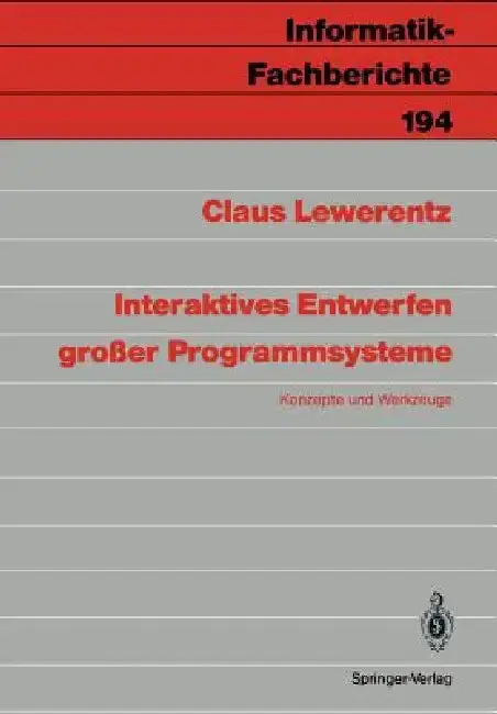 Cover of Interaktives Entwerfen Großer Programmsysteme