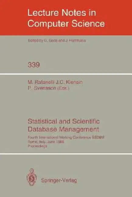 Cover of Statistical and Scientific Database Management