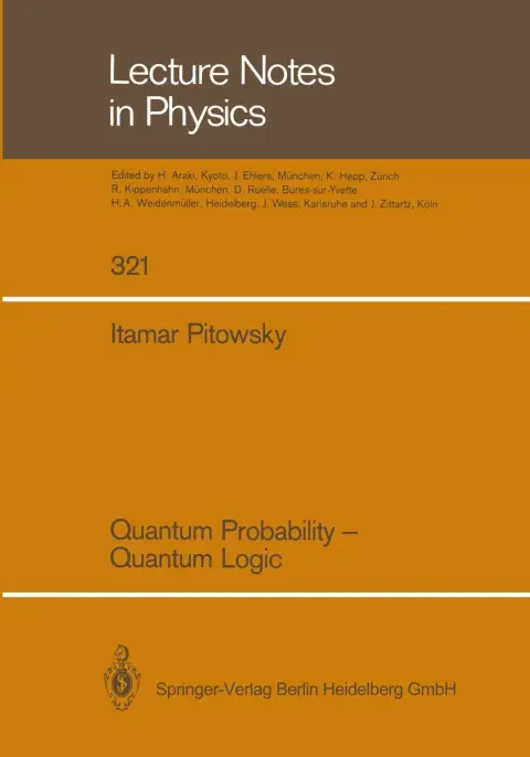 Cover of Quantum Probability - Quantum Logic