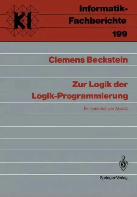 Cover of Zur Logik Der Logik-Programmierung